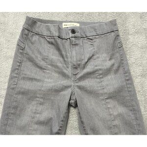 Gap Jeans Womens 27 Gray Moto True Skinny Mid Rise Stretch Biker Denim